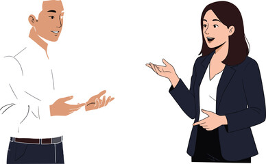 Business professionals discussing ideas in office setting, workplace communication, corporate teamwork, leadership, collaboration, meeting, strategy, success, productivity