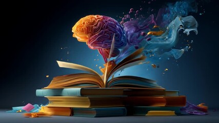 Creative brain book concept
