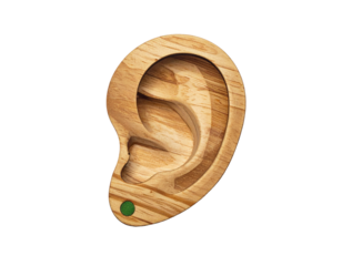 Wooden ear icon