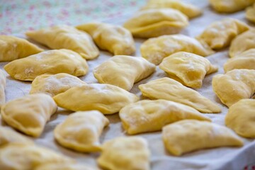 The best, most perfect, and most traditional Ukrainian food, known as perohê or pierog. Typical Christmas food.