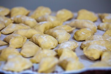 The best, most perfect, and most traditional Ukrainian food, known as perohê or pierog. Typical Christmas food.