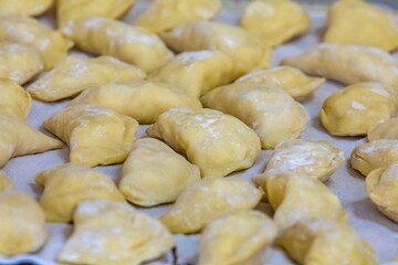 The best, most perfect, and most traditional Ukrainian food, known as perohê or pierog. Typical Christmas food.