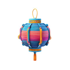 Colorful Woven Lantern with Festive Decoration, and Holiday.