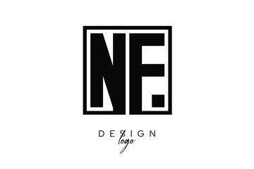 Obraz premium NFDouble Letter Monogram Logo – Bold Square Typography Initials for Modern Branding, Identity & Professional Design