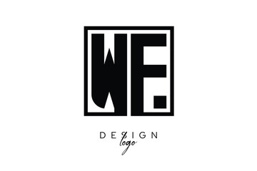 WF Double Letter Monogram Logo – Bold Square Typography Initials for Modern Branding, Identity & Professional Design
