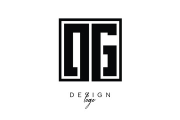 DG Double Letter Monogram Logo – Bold Square Typography Initials for Modern Branding, Identity & Professional Design