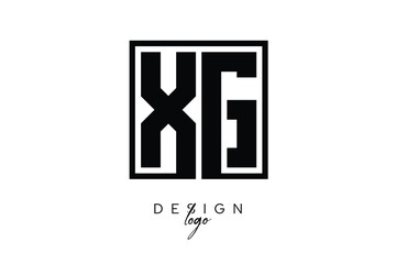 XG Double Letter Monogram Logo – Bold Square Typography Initials for Modern Branding, Identity & Professional Design