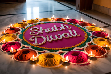 Diwali festival of light candles