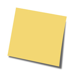 Pink sticky note paper with shadow and tape on white background