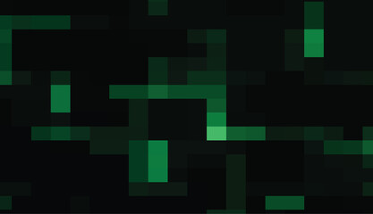 Modern squares abstract technology background with gradient green geometric minimalist vector design,