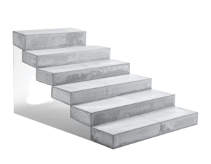 Concrete steps, architectural rendering