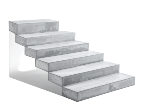 Concrete steps, architectural rendering
