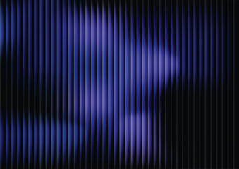 Deep blue abstract gradient background, vertical striped pattern. Mysterious vector abstract gradient background with a cool glowing light and a 3D illusion effect.