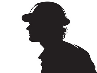 Labour day silhouette icon vector illustration solid black workers celebration