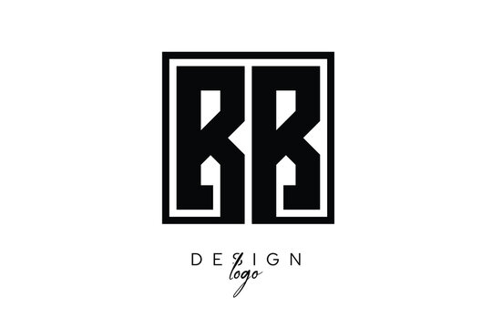 BB Double Letter Monogram Logo &ndash; Bold Square Typography Initials for Modern Branding, Identity & Professional Design