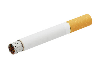 Isolated Burning Cigarette for Smoking Health Effects Awareness and Advertising