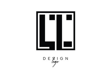 LL Double Letter Monogram Logo – Bold Square Typography Initials for Modern Branding, Identity & Professional Design