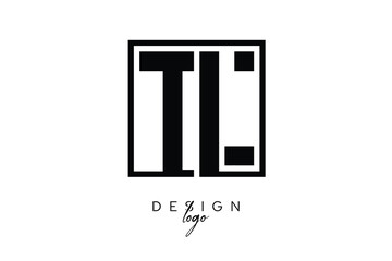 TL Double Letter Monogram Logo – Bold Square Typography Initials for Modern Branding, Identity & Professional Design