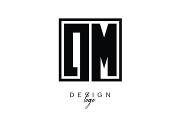 DM Double Letter Monogram Logo – Bold Square Typography Initials for Modern Branding, Identity & Professional Design