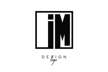 IM Double Letter Monogram Logo – Bold Square Typography Initials for Modern Branding, Identity & Professional Design