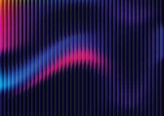 Neon abstract gradient background, pink and blue vertical stripes. Cyberpunk vector abstract gradient background with a futuristic glowing light and 3D illusion effect.