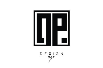 DP Double Letter Monogram Logo – Bold Square Typography Initials for Modern Branding, Identity & Professional Design