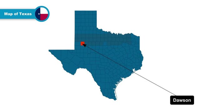 Dawson Map Video, Texas map, Political Map of Texas, Texas United States, with all states, national flag and borders, travel, education, geography, and global studies.
