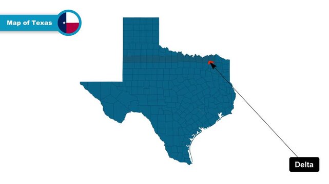 Delta Map Video, Texas map, Political Map of Texas, Texas United States, with all states, national flag and borders, travel, education, geography, and global studies.
