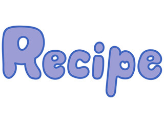 青いポップスタイルのレシピレタリンググラフィック