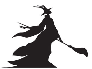 Magic and Fairy Tale silhouette icon vector illustration whimsical story and spell