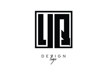 VQ Double Letter Monogram Logo – Bold Square Typography Initials for Modern Branding, Identity & Professional Design