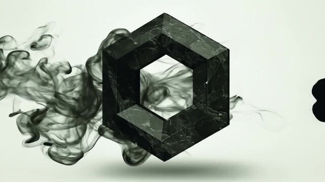 Dark geometric crystal in smoke