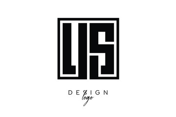 VS Double Letter Monogram Logo – Bold Square Typography Initials for Modern Branding, Identity & Professional Design