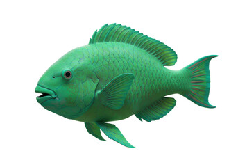 Isolated Parrotfish is presented in a studio shot on a clean surface and is vivid in color