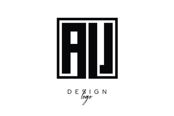 AV Double Letter Monogram Logo – Bold Square Typography Initials for Modern Branding, Identity & Professional Design