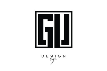 GV Double Letter Monogram Logo – Bold Square Typography Initials for Modern Branding, Identity & Professional Design
