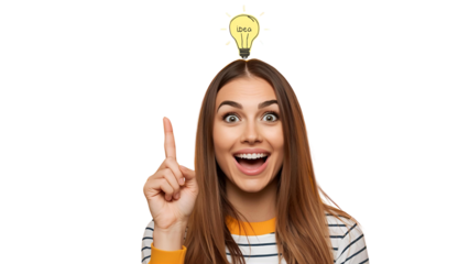 Woman tilts her head and gestures, friendly and upbeat.