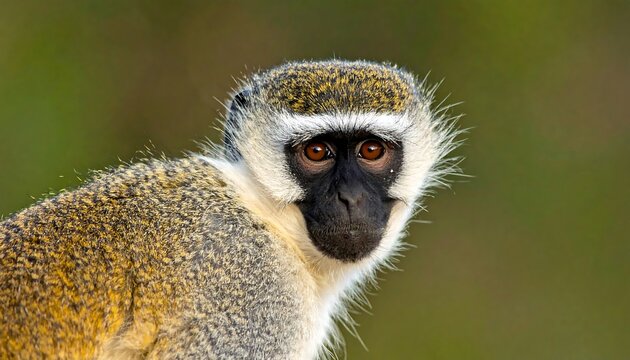 Close-up monkey portrait