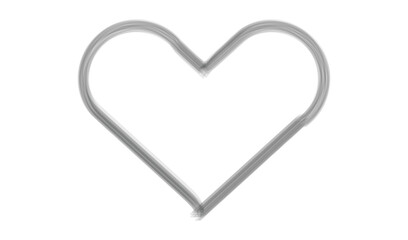 Simple hand drawn outline of a heart shape on a white background