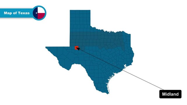 Midland Map Video, Texas map, Political Map of Texas, Texas United States, with all states, national flag and borders, travel, education, geography, and global studies.