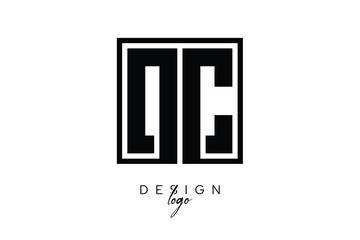 DC Double Letter Monogram Logo – Bold Square Typography Initials for Modern Branding, Identity & Professional Design