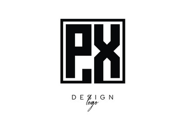 PX Double Letter Monogram Logo – Bold Square Typography Initials for Modern Branding, Identity & Professional Design