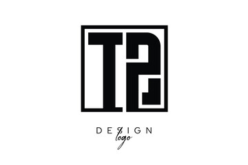 TZ Double Letter Monogram Logo – Bold Square Typography Initials for Modern Branding, Identity & Professional Design