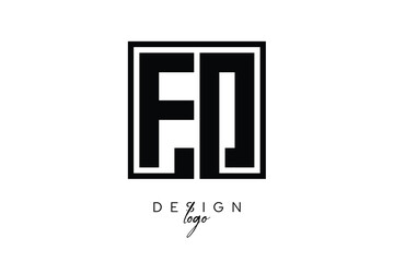 FD Double Letter Monogram Logo – Bold Square Typography Initials for Modern Branding, Identity & Professional Design