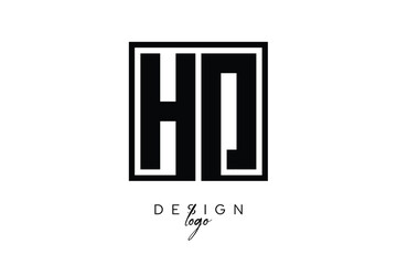HD Double Letter Monogram Logo – Bold Square Typography Initials for Modern Branding, Identity & Professional Design