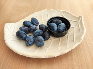 Fresh plums