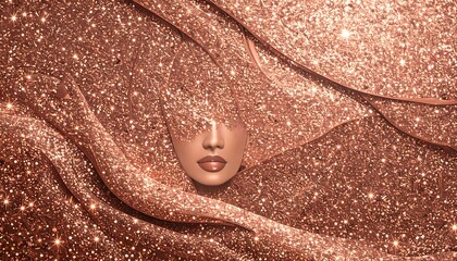 Woman shrouded in glitter