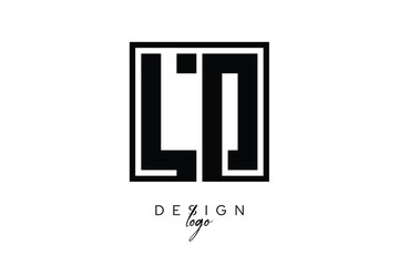 LD Double Letter Monogram Logo – Bold Square Typography Initials for Modern Branding, Identity & Professional Design