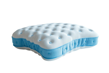 Pillow for spinal alignment and pain relief isolated on transparent background