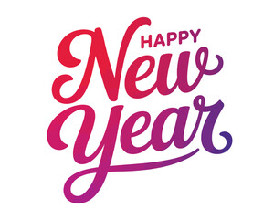 Elegant happy new year vector graphic scalable eps illustration for festive design silhouette vector illustration white background